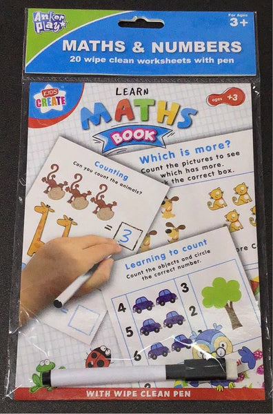 Wipe clean book learn to maths
