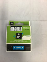 Dymo Label Cassette Black on Clear 19mm x 7m