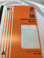 Olympic Quotation Book Carbonless No 750 50 leaf