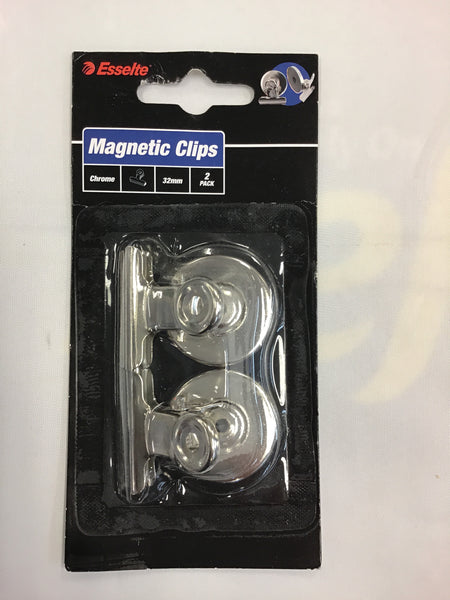 Esselte Magnetic Clips 32mm 2Pk
