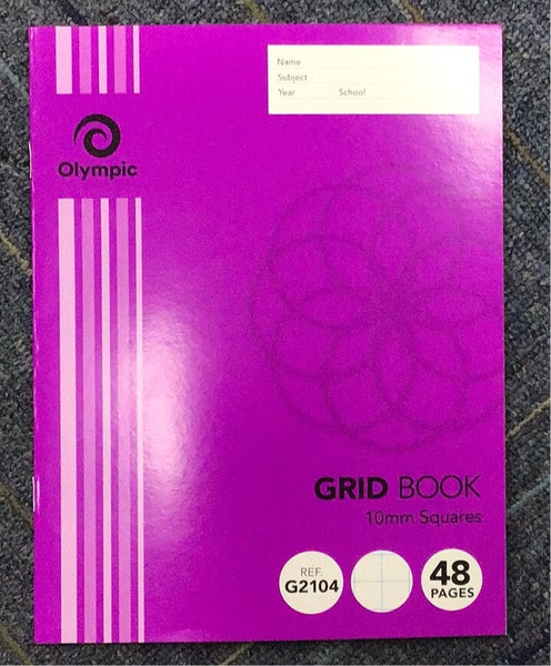 Olympic Grid Book 10mm squares 48 page Exercise Book (9x7)