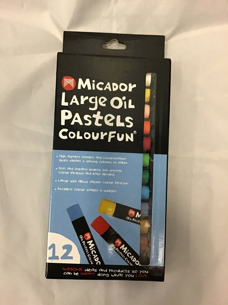 Micador Large Oil Pastels Colour Fun Pack 12