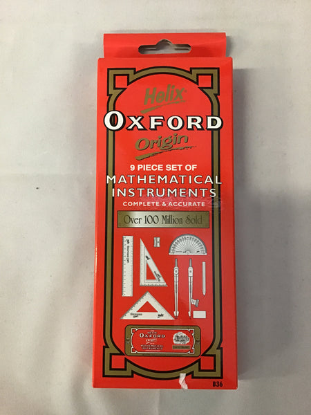 Helix Oxford Origin 9 Pce Mathematical Instruments