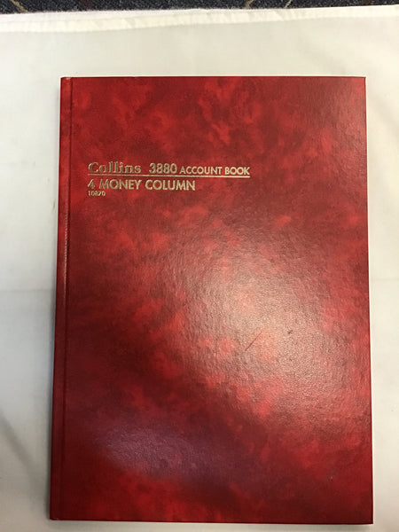 Collins 3880 Account Book 4 Money Column