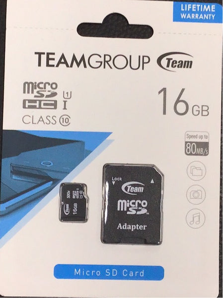 Teamgroup Memory Card Micro SDHC 16GB