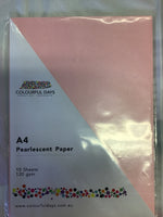 Colourful Days A4 Pearlescent Paper 10 Sheets 120gsm