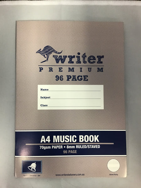 Writer Premium A4 Music Book 96 page