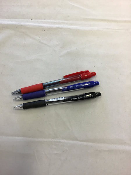Pilot Supergrip Retractable Fine Point Pen ass Colours