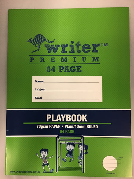 Writer Premium Play Book 70gsm Plain 10mm Ruled  64 page