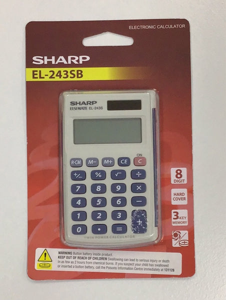 Calculator Sharp EL243SB with hard cover