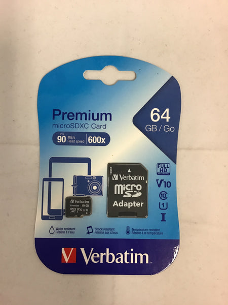 Verbatim Premium Micro SDXC Card 64Gb