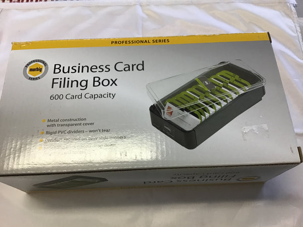 Marbig Business Card Filing Box 600 Cap