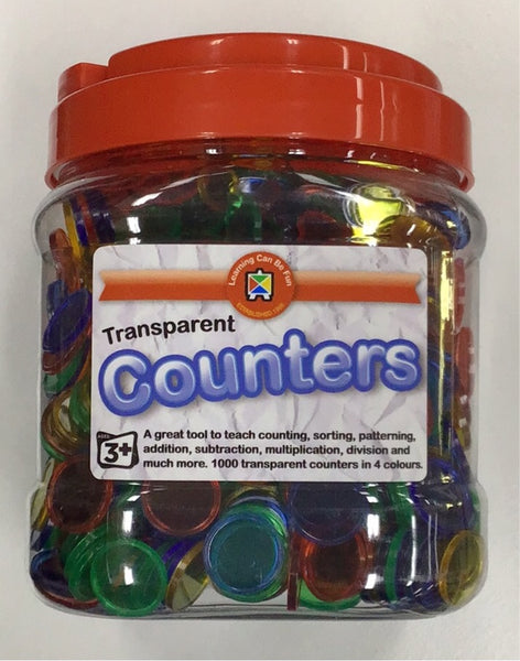 Transparent counters pack of 1000