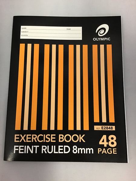 Olympic Exercise Book Feint Ruled 8mm 48 page