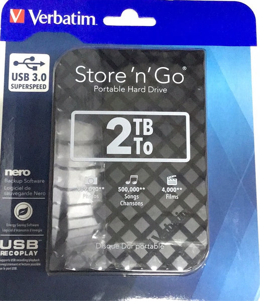 Verbatim Store ‘n’ Go Portable Hard Drive 2TB