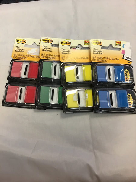 Post it Flags a Twin Pack 100pack ass Colours