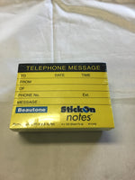 Beautone Telephone Messages Stick On Notes Pack 4