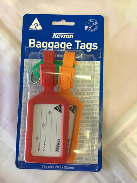Kevron Baggage Tags with Bonus Key Tabs