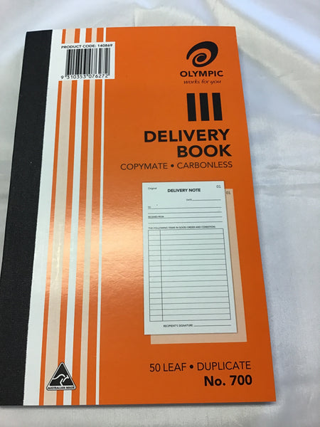 Olympic Delivery  Book Carbonless No 700 50 leaf