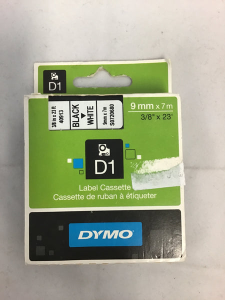 Dymo Label Casette Black on White 9mm x 7m