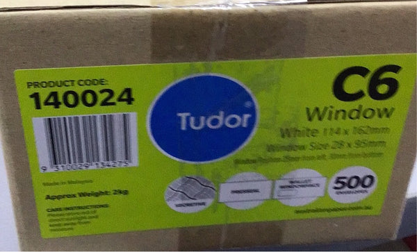 Tudor C6 Window Envelope box 500