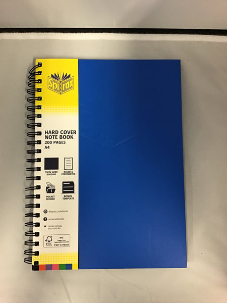 Spirax A4 Hard Cover Note book