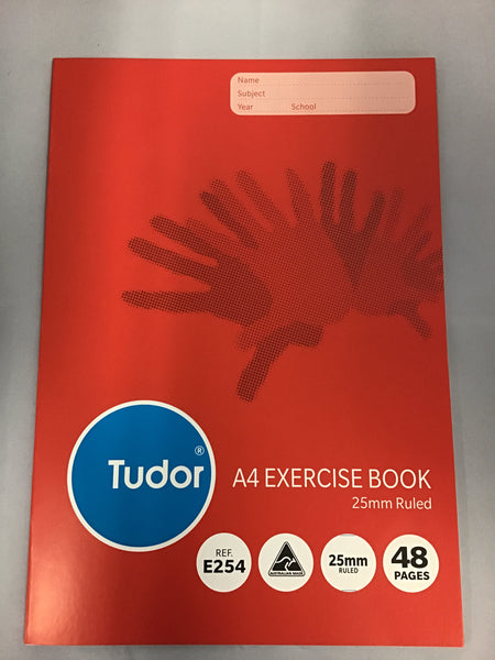 Tudor A4 Exercise Book 25mm Ruled 48 page