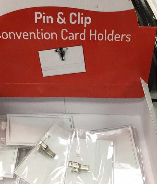 Stat Pin and Clip Convention Card Holders
