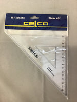 Celco Set Square 45 Degrees 26cm