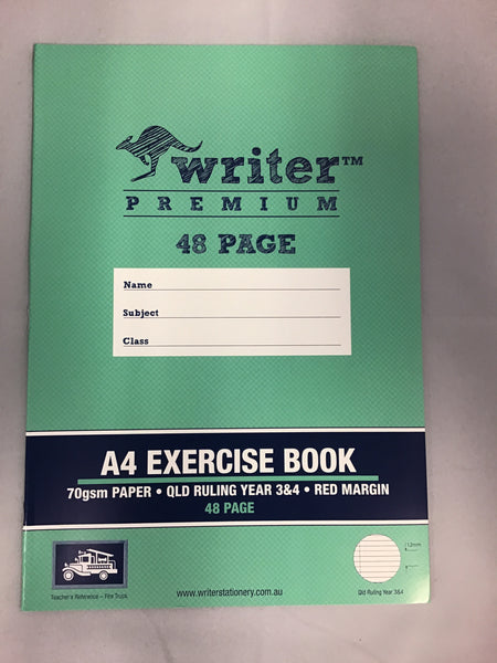 Writer Premium A4 Exercise Book year 3/4 48 page