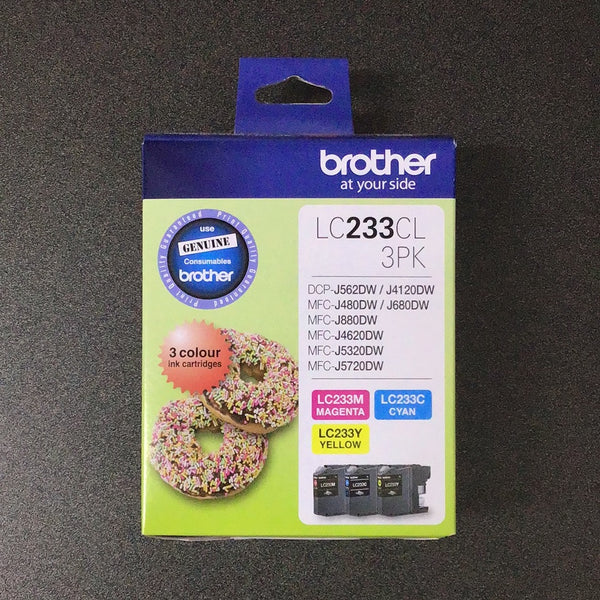 Brother LC233CL 3 pack printer cartridges