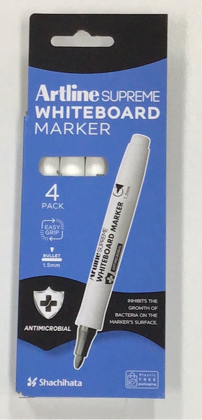 Artline Supreme Whiteboard Marker 4Pk