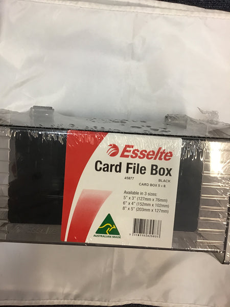 System Card File Box 5x8