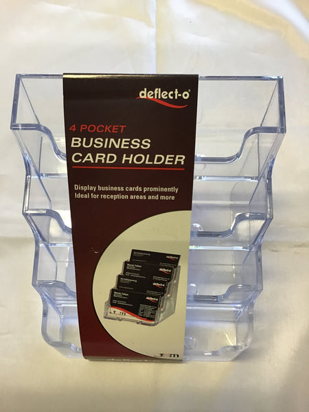 Deflecto 4 pocket Business Card Holder