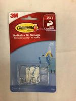 Command 3M Small Hooks Pack 2 Clear