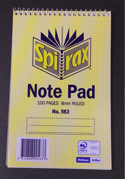 Spirax 100pg note pad No.563