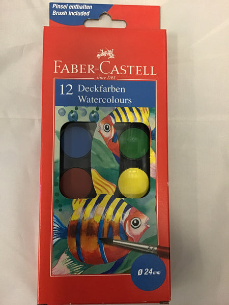 Faber Castell Deckfarben 12 Watercolours
