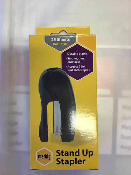 Marbig Stapler Stand Up Half Strip 25 Sheets