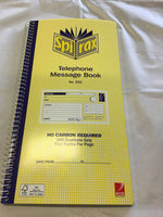 Spirax Telephone Message Book Carbonless No 550 4 forms per page