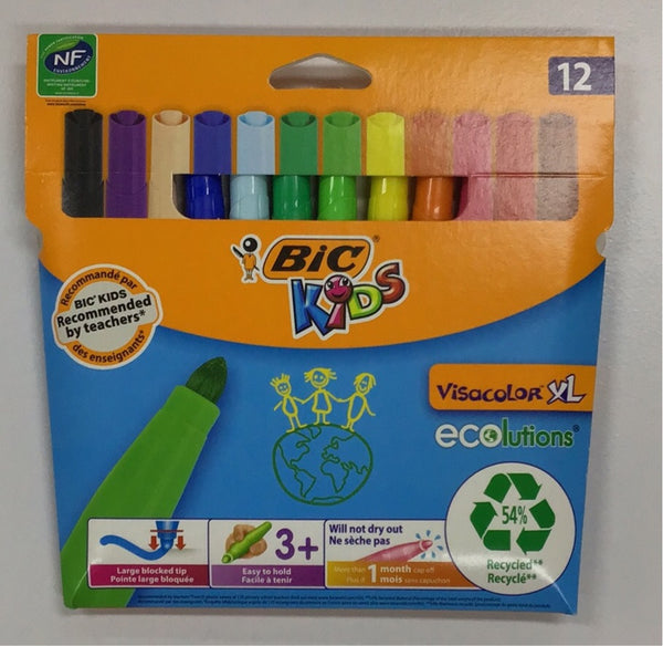 Bic Kids VisacolourXL Felt Marker PK 12