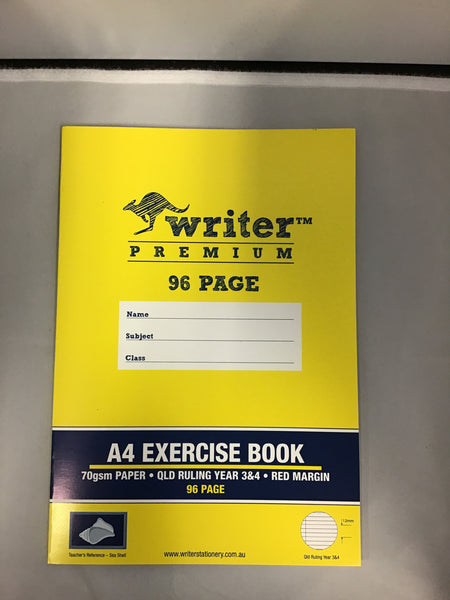 Writer Premium A4 Exercise Book Year 3/4 96 page