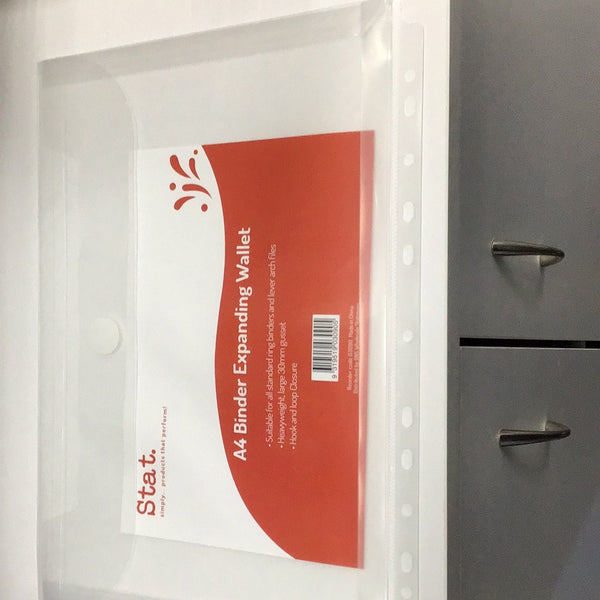 Stat Expanding Binder Wallet A4 Clear