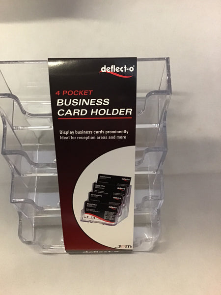 Deflecto 4 Pocket Business Card Holder